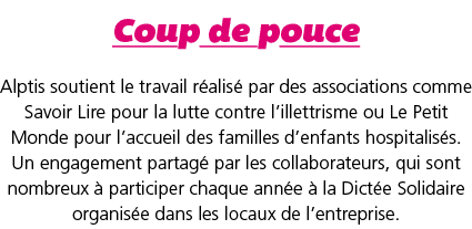 Coup de pouce Alptis soutient le travail r alis  par des associations comme Savoir Lire pour la lutte contre l illett   