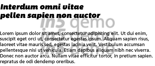 Interdum omni vitae pellen sapien non auctor  Lorem ipsum dolor sit amet, consectetur adipiscing elit  Ut dui enim, s   
