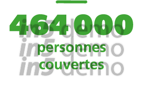   464 000 personnes couvertes 